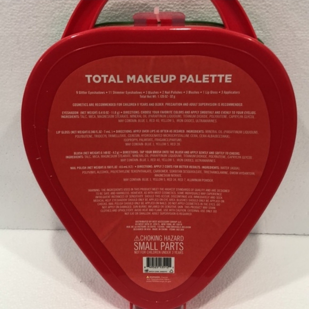 Strawberry Shaped MakeUp Pallete with Heart Glasses - Picture 3 of 4